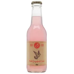 24 x Three Cents Pink Grapefruit Soda