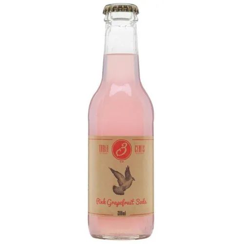 24 x Three Cents Pink Grapefruit Soda